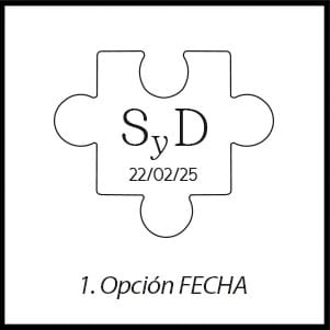 Opcion solo con fecha evento para el marcasitio de madera tipo puzzle