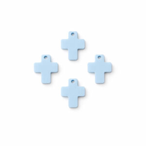 cruces de comunión modernas en metacrilato azul pastel 2 cm